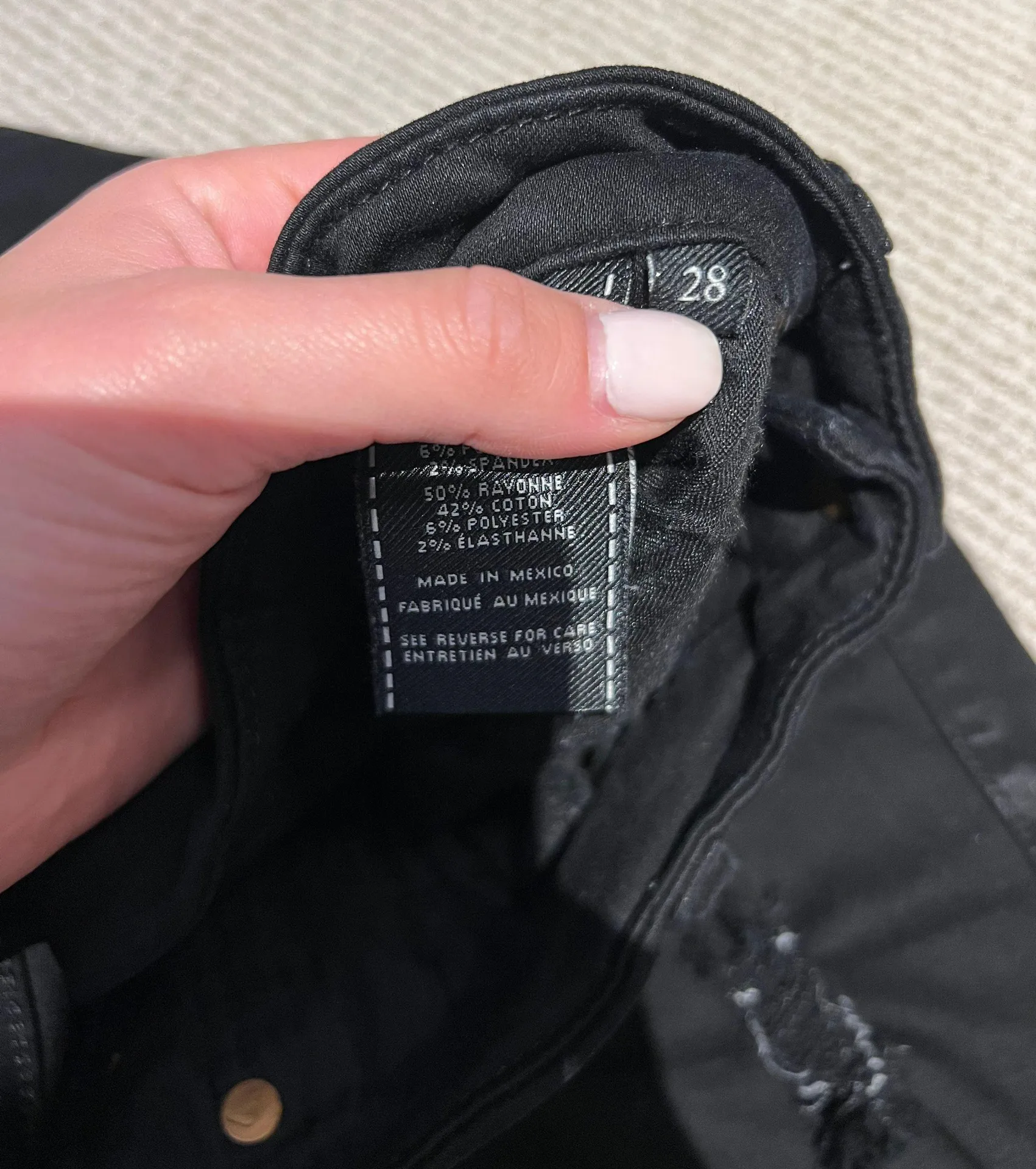 7 For All Mankind B(air) Denim Ankle Skinny With Destroy In Black - Image 5