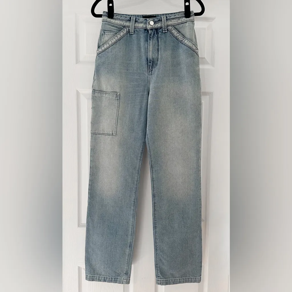 NWT RtA Road to Awe Rowan High Rise Relaxed Fit Straight Leg Jeans sz 27 Blue - Image 6