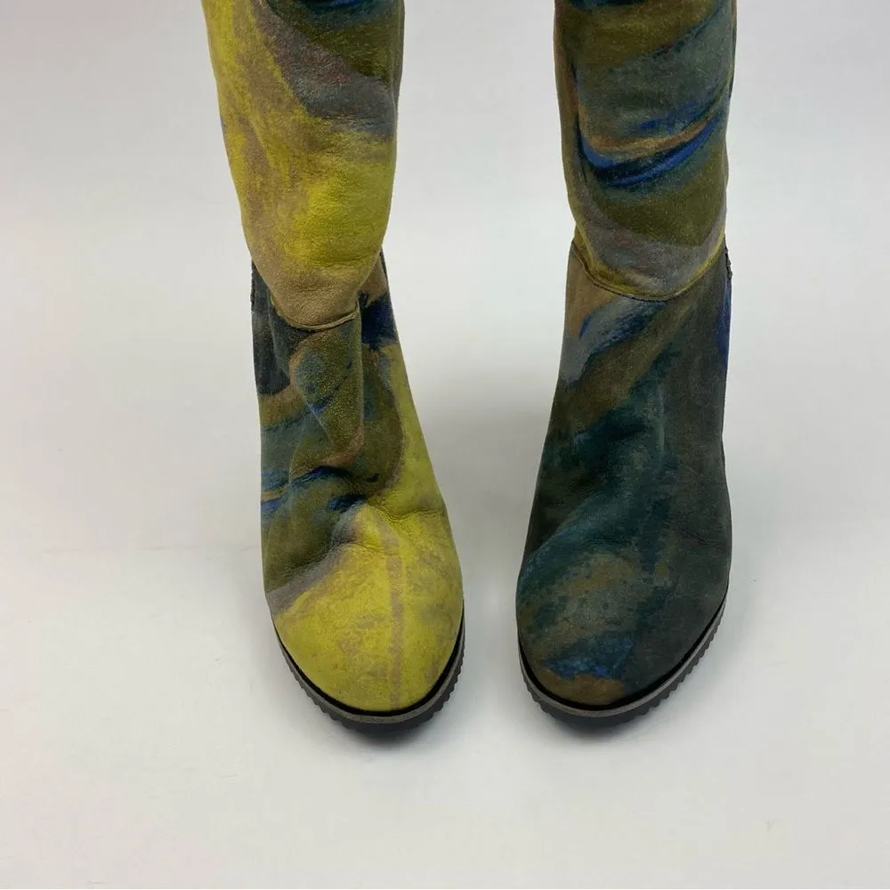 UGG X CLAIRE TABOURET FLUFF WEDGE BOOT WITH RARE BLUE LINING SZ 7 - Image 6