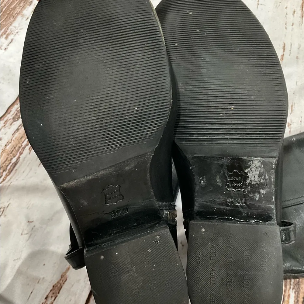 TORY BURCH BLACK LEATHER RIDING BOOTS 4423 - Image 12