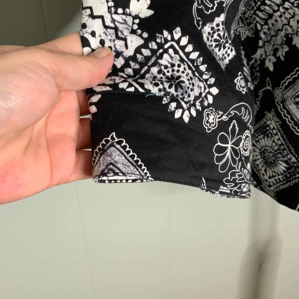 Coldwater Creek Black & White Floral Casual Career Dressy Stylish Jacket 10P - Image 7