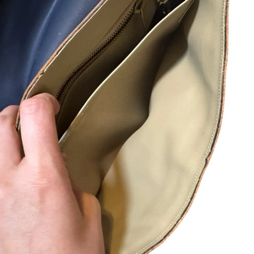 Vintage King Ranch Purse Navy and Tan with customization of initials Blue - Image 5