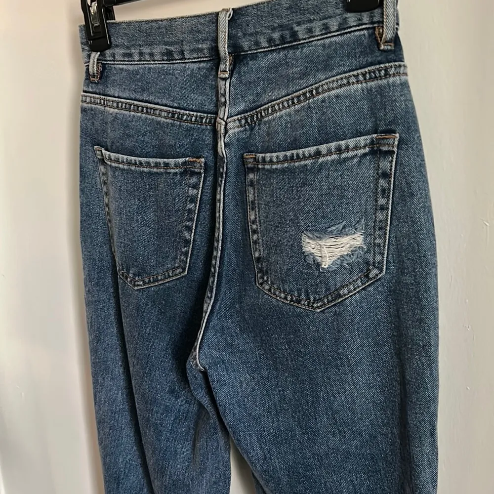 PacSun Women’s High Rise Authentic Ripped Distressed Straight Leg Denim Jean - Image 5