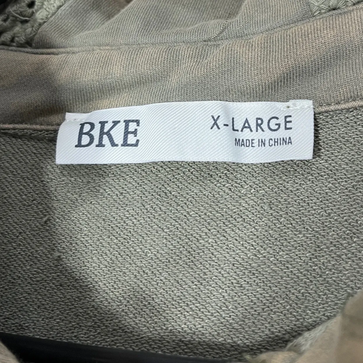 BKE Olive Green Mesh Hooded Button Up Shirt Jacket X Large - Image 6