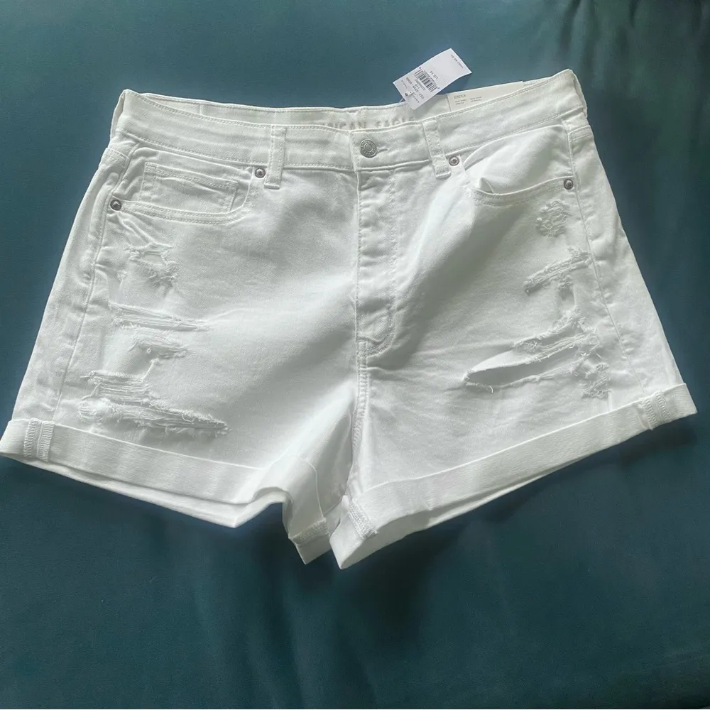 American Eagle Mom Stretch Distressed Shorts - Image 4