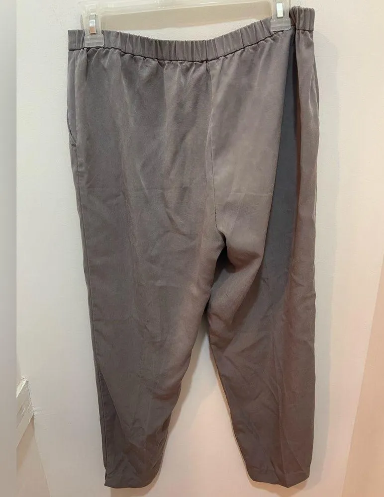 EILEEN FISHER Women’s Pull On Pants Stretch Lyocell Pockets Sz XS Coastal Gray - Image 4