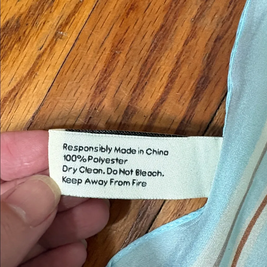 Cleobella ‎ Blue Gold Scarf Size 33”x33” - Image 4