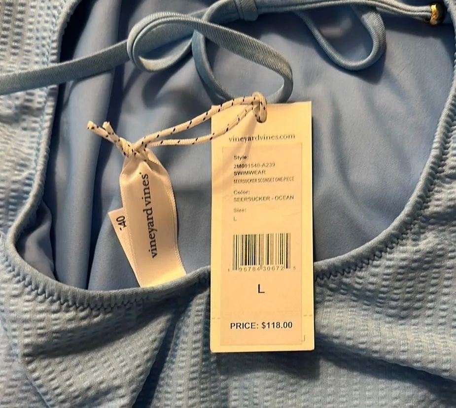 Vineyard Vines Light Blue Women Swim One Piece - Image 4