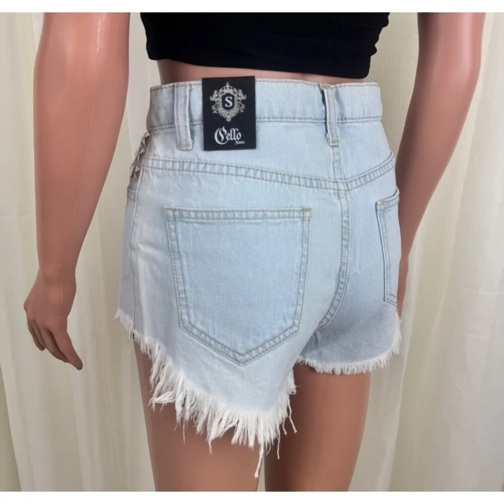 Women's Cello Jeans Tribal Accent High Rise Denim Jeans Shorts Size Medium - Image 3