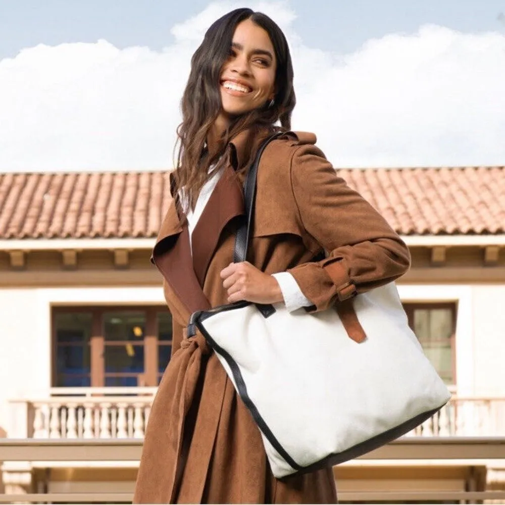 Walter Baker Carly Bag Tote Women's One Size Natural Canvas Minimalist Preppy - Image 4