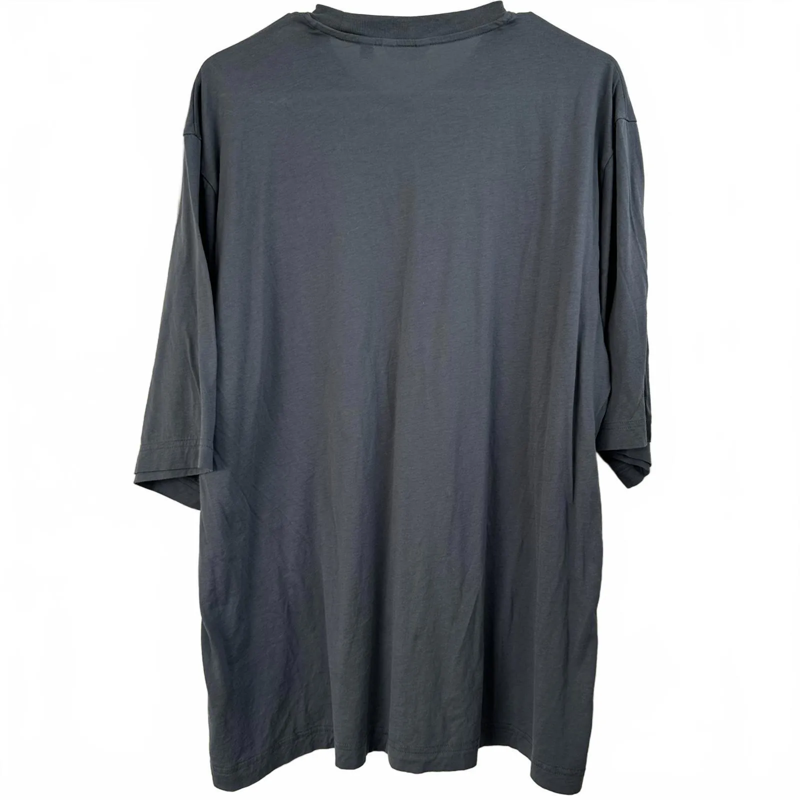 Uniqlo SUPIMA Cotton Sheer Oversized T-Shirt Gray Women Large - Image 6