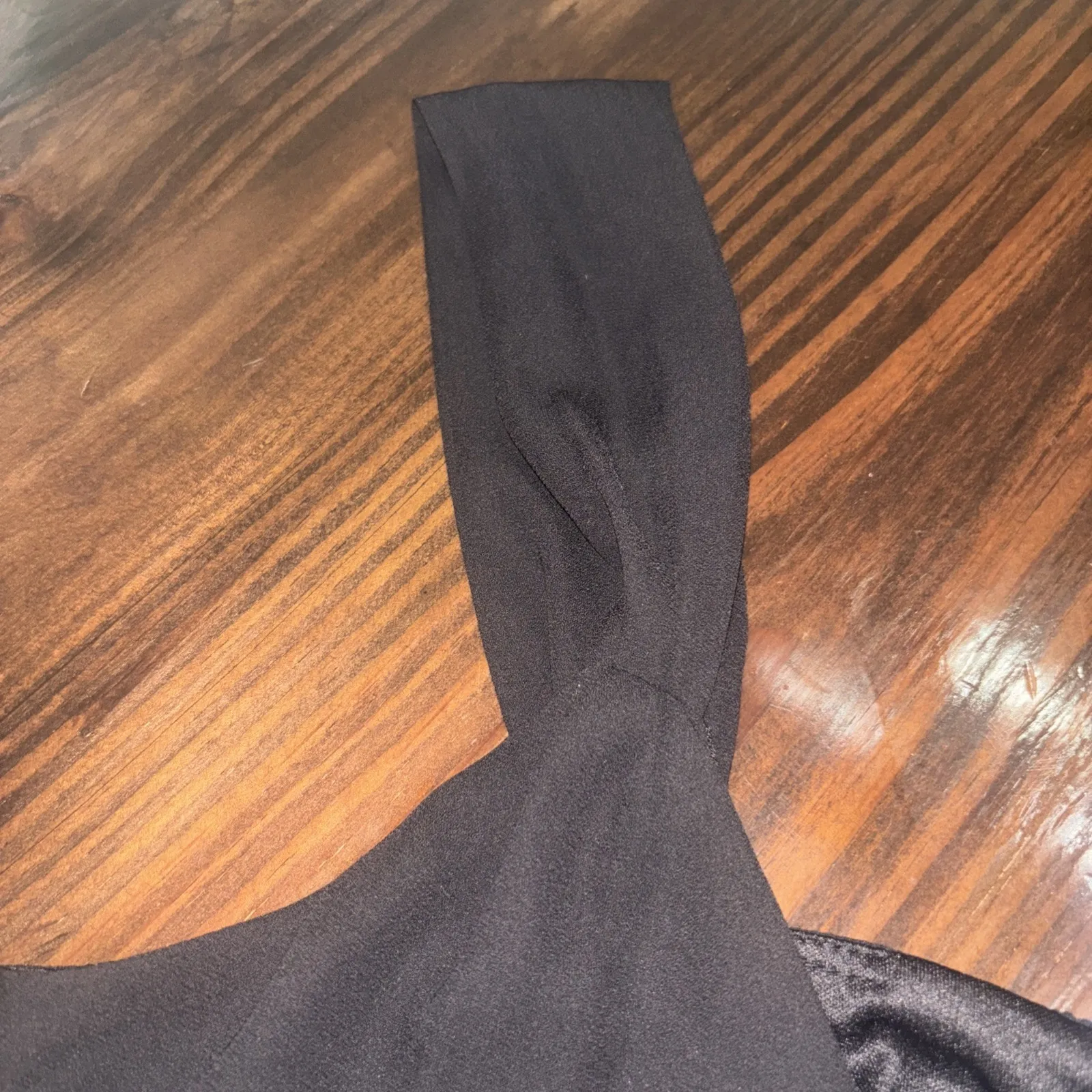 White House Black Market NWT Sz 4 Wide Leg SL Jumpsuit W Slits Lined Tie Back - Image 7