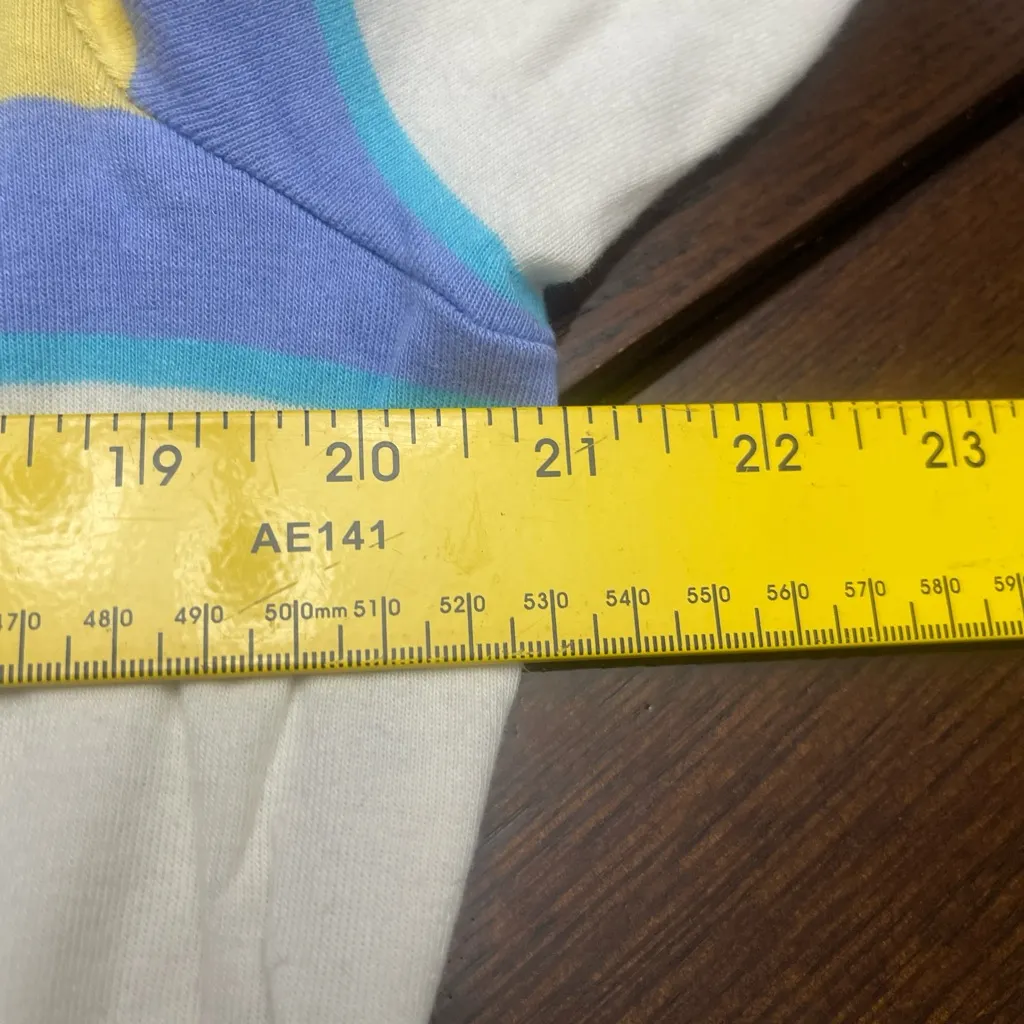 Talbots Navy and Multicolor Striped Top - Image 6