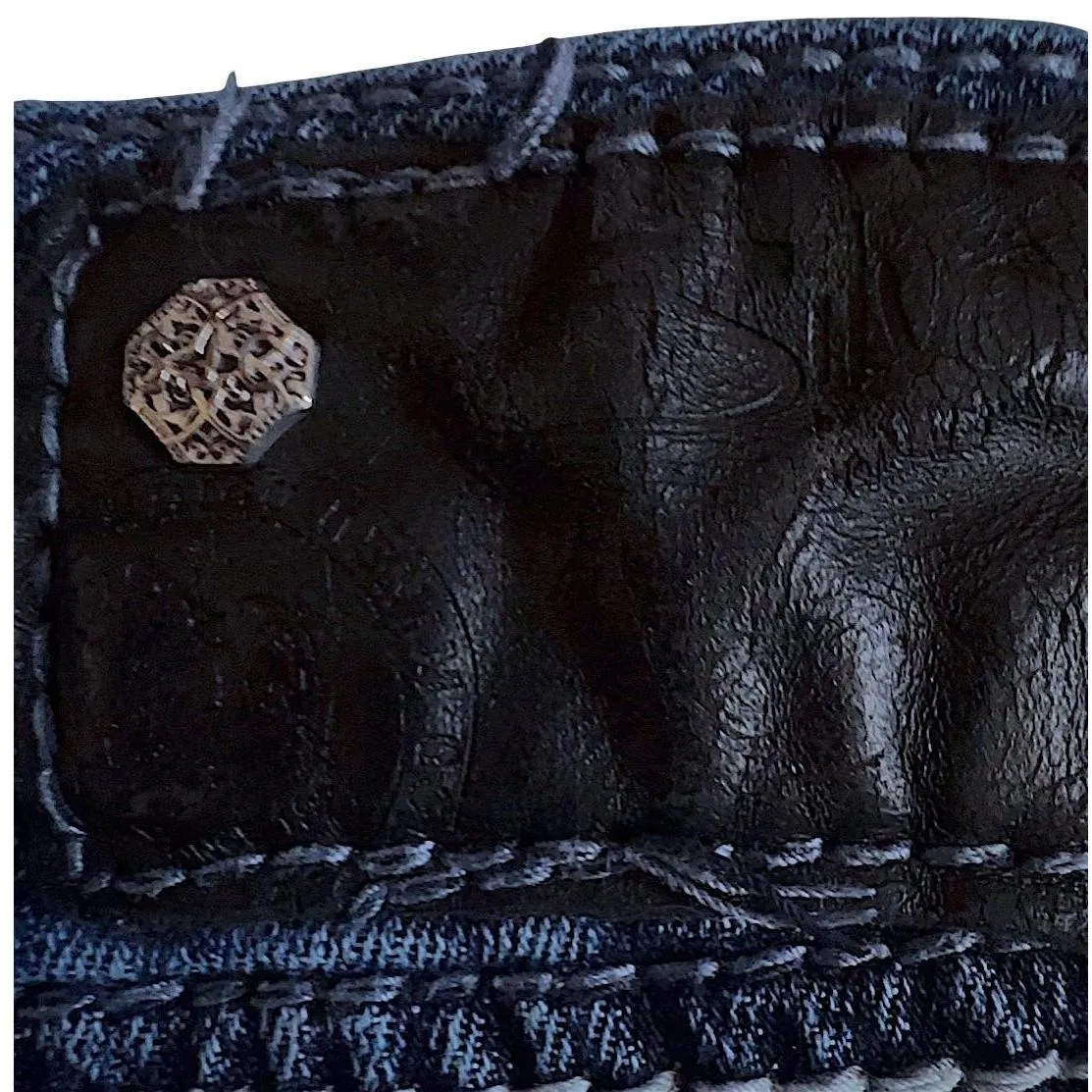 Silver Jeans Co Womens Suki Flap Capris Dark Wash Embroidered Sequin Curvy - Image 8