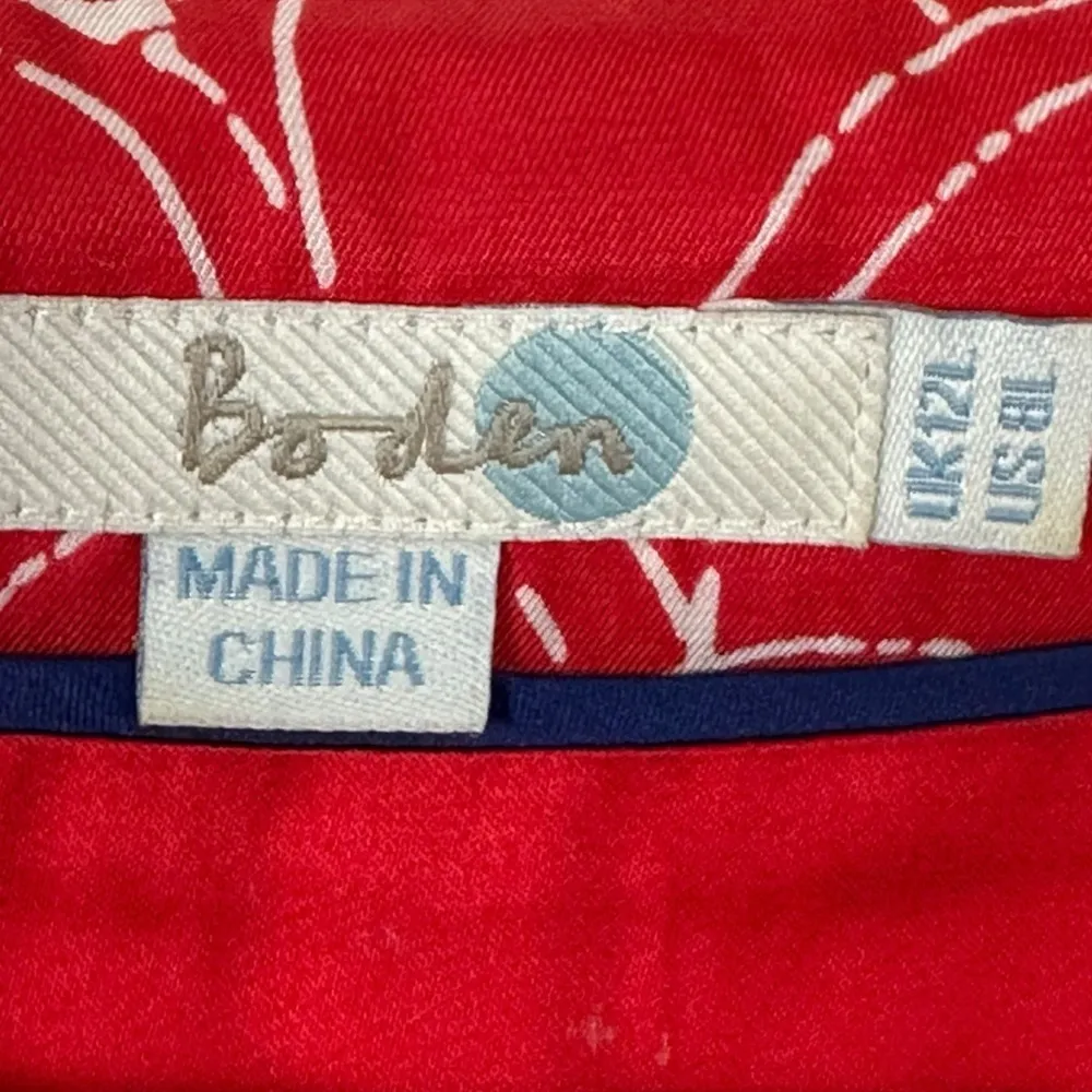 Boden Dress Size 8 Medium Ingrid Silk Tunic Shift Bohemian Spring Summer Red - Image 10