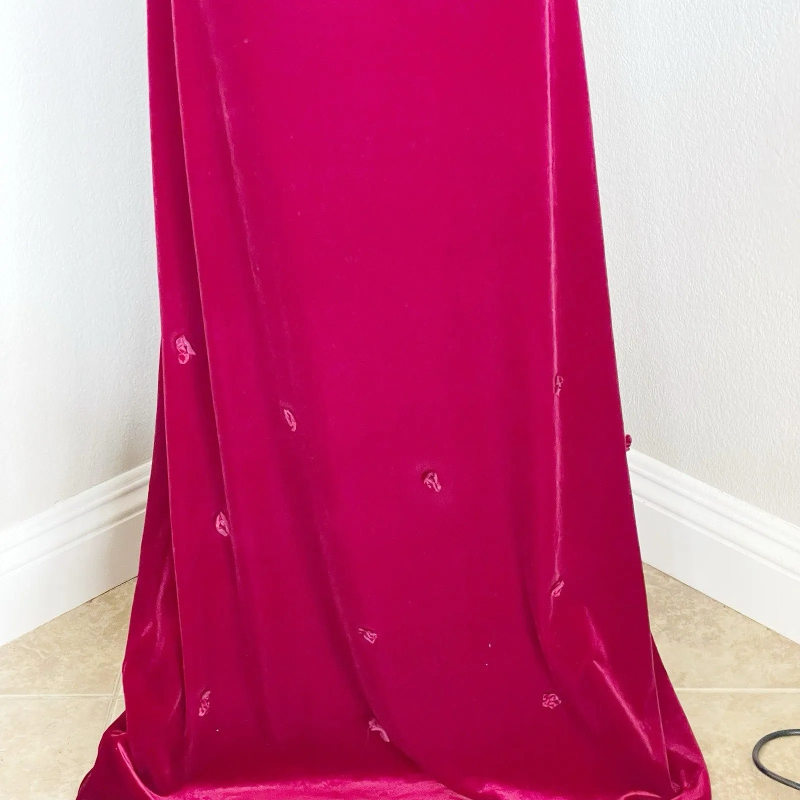 Vintage Y2k 90s Kathlin Argiro Atelier Dress Sz 4 Velvet Whimsigoth Vampy Goth Red - Image 13