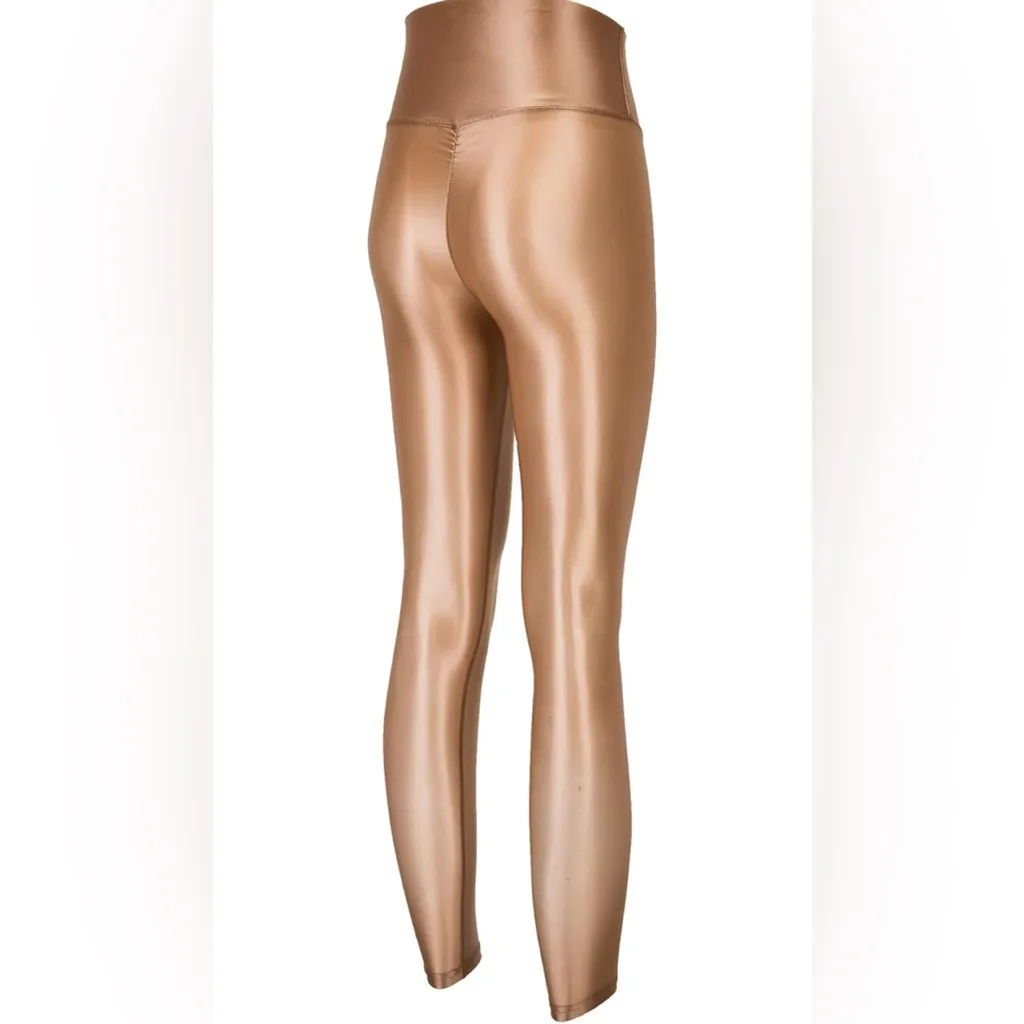 Metallic Copper Women's Leggings Gold - Image 3