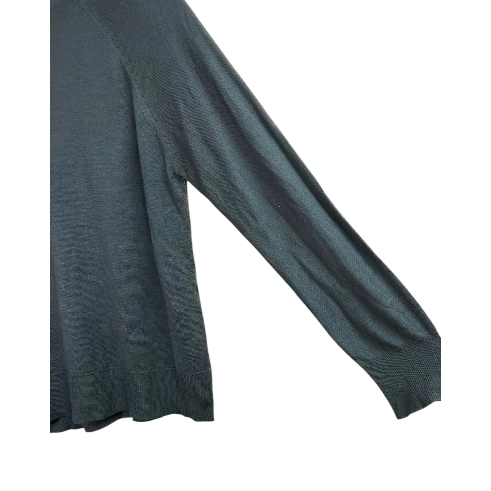 Zara Lightweight Gray Sweater Large Split Hem - Image 5