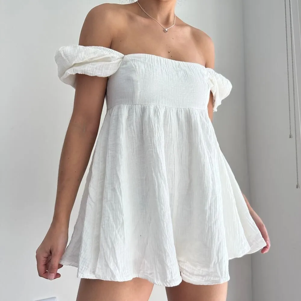 Princess Polly Romper Womens 4 Gauze Cotton Babydoll Flowy Rehearsal Wedding - Image 5