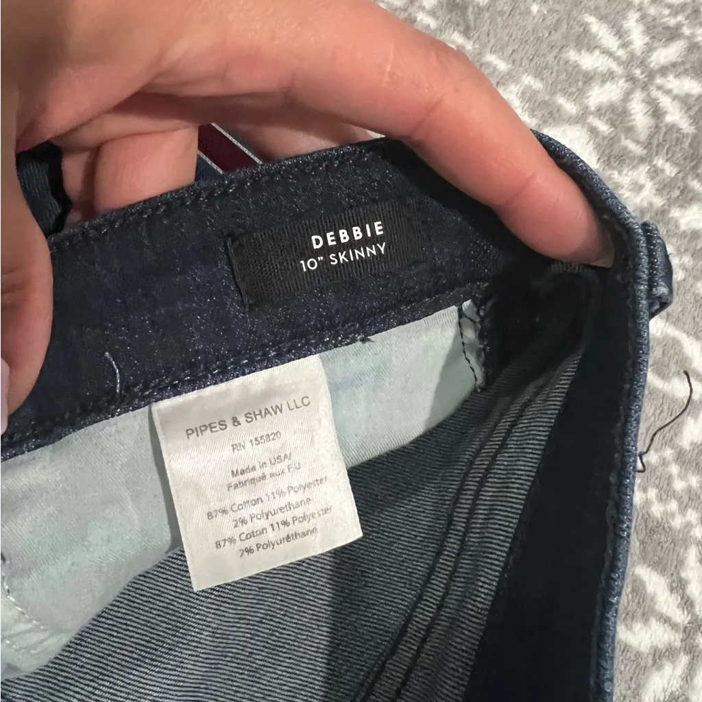 New Veronica‎ Beard Debbie 10" Skinny Midnight with Fray And Tux Size 26 - Image 9