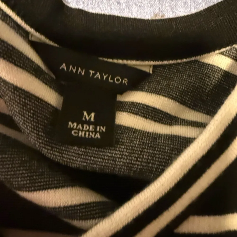 Ann Taylor Black and White Sheath Midi Dress - Image 5