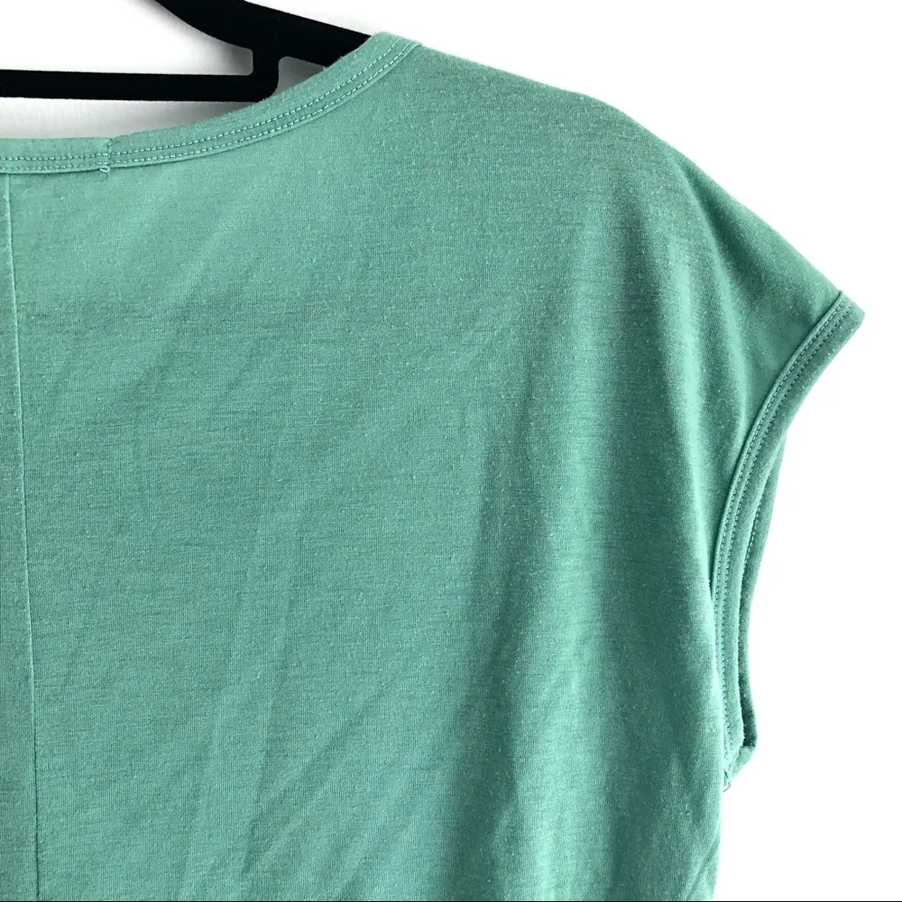 Forever 21 Floral Overlay Crop Top Sage Green M - Image 6