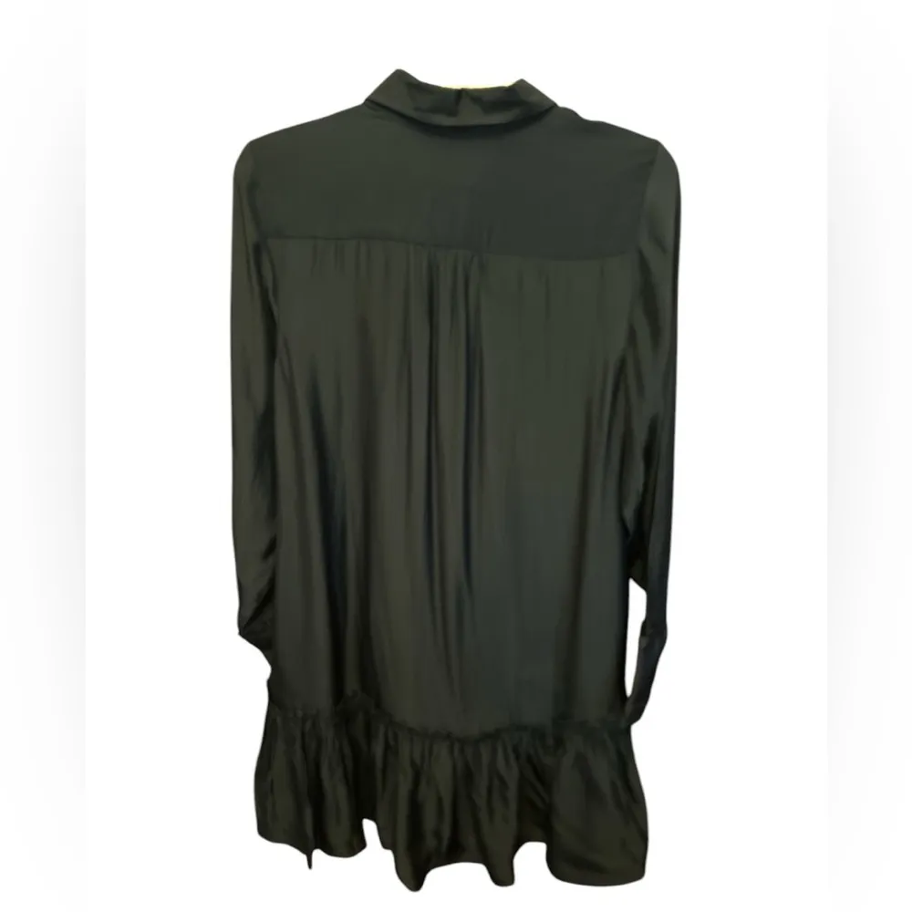 J. Crew Women’s Amelia Popover Shirtdress in drapey viscose twill Size XS Black - Image 6