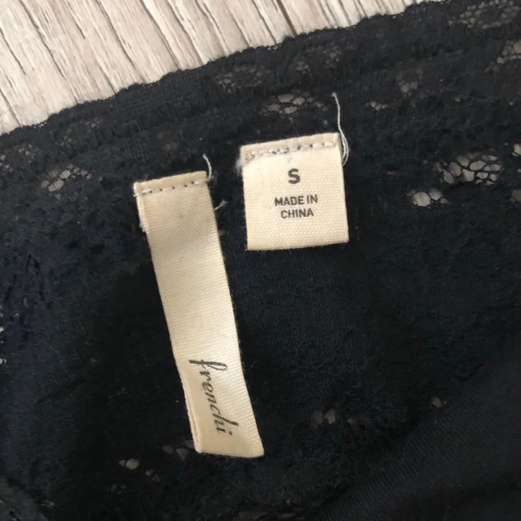 Black Lace Bandeau Bra Bralette Top Small - Image 3