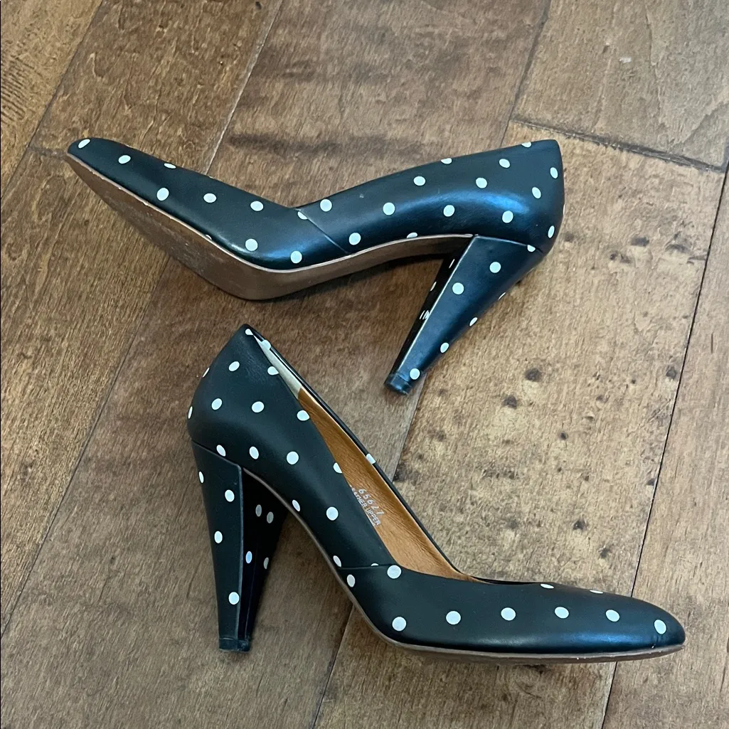 Madewell Polka Dot Black Pumps Heels - Image 6
