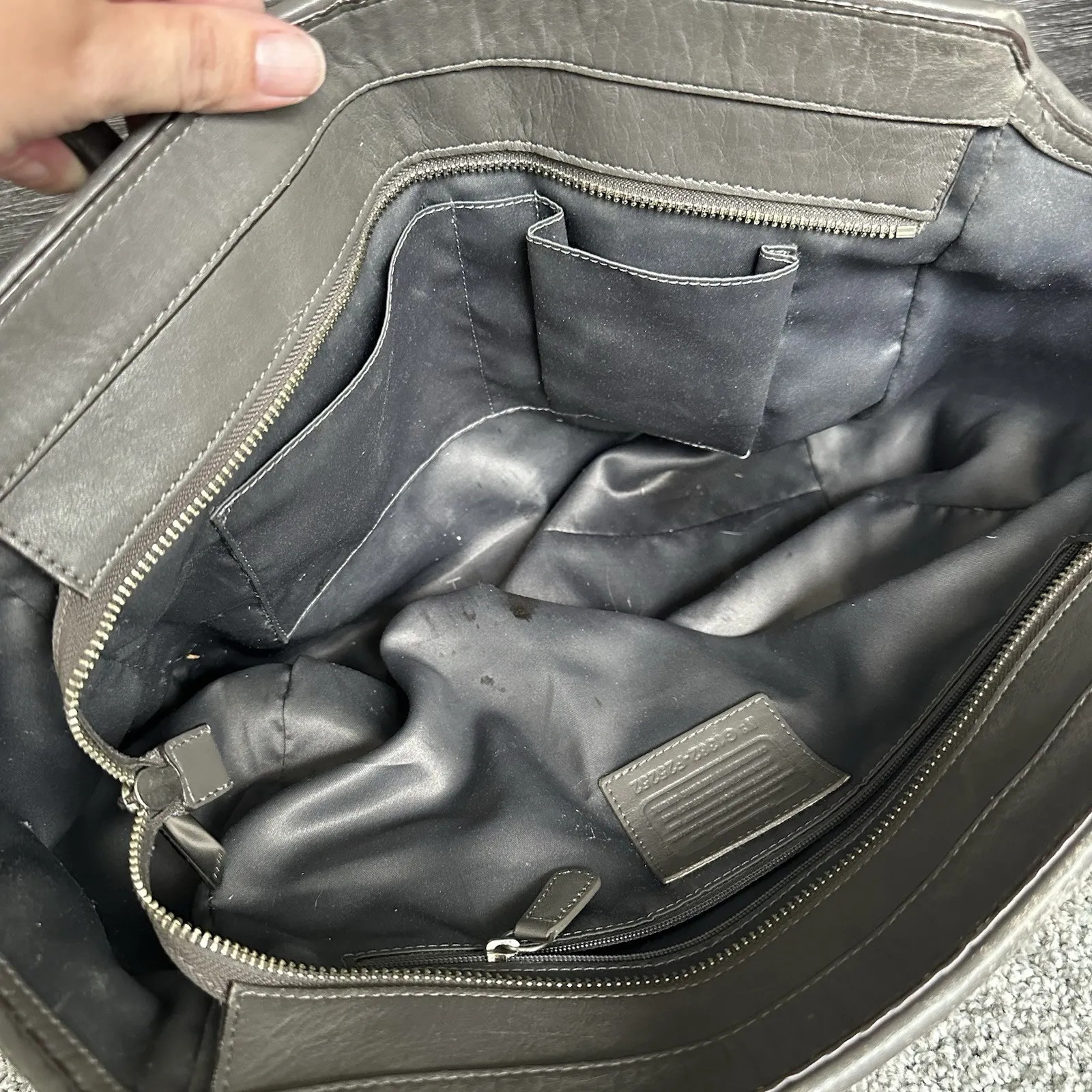 Coach Taylor Gathered‎ Leather Alexis Carryall Tote F25252 Grey Shoulder Handbag - Image 8