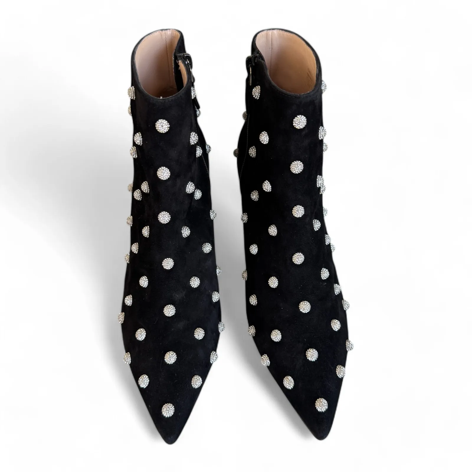 Stuart Weitzman Carine Crystal Rhinestone Heel‎ Booties Black Size 8.5 - Image 2