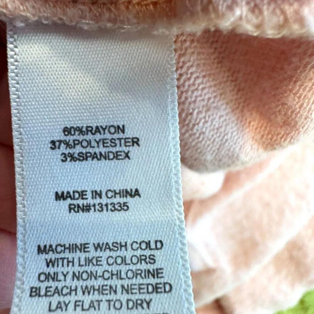 Socialite Pink Long Sleeve Fuzzy V-neck Top - size XL - Image 10