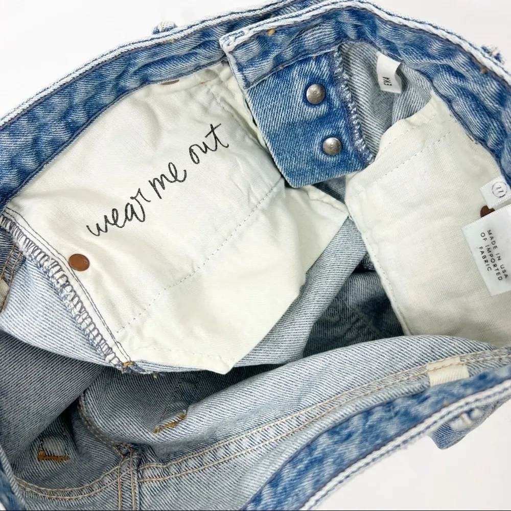 GRLFRND The Eva Denim Skirt in Car Wash Blue Cut Off Revolve Size 27 - Image 8