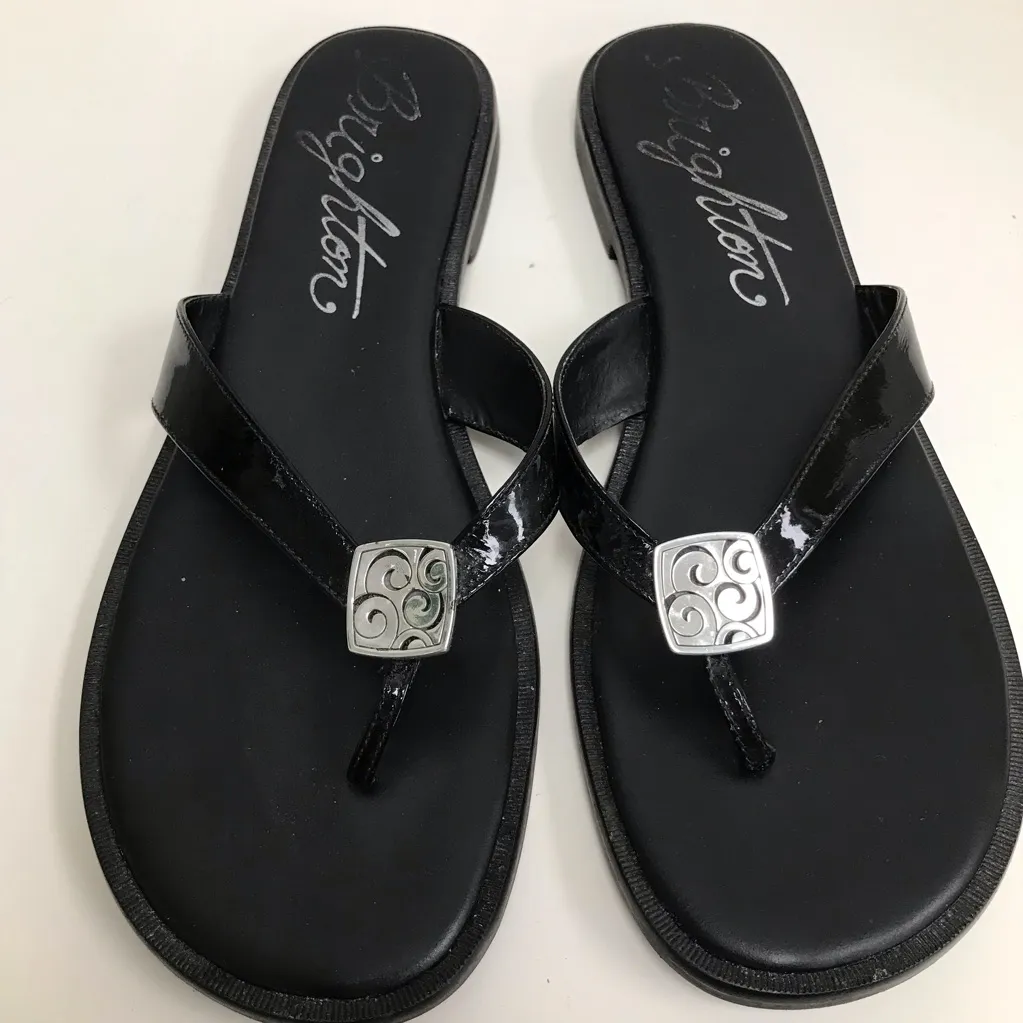 Brighton Black Women's Sandals - Size 10 - Image 3