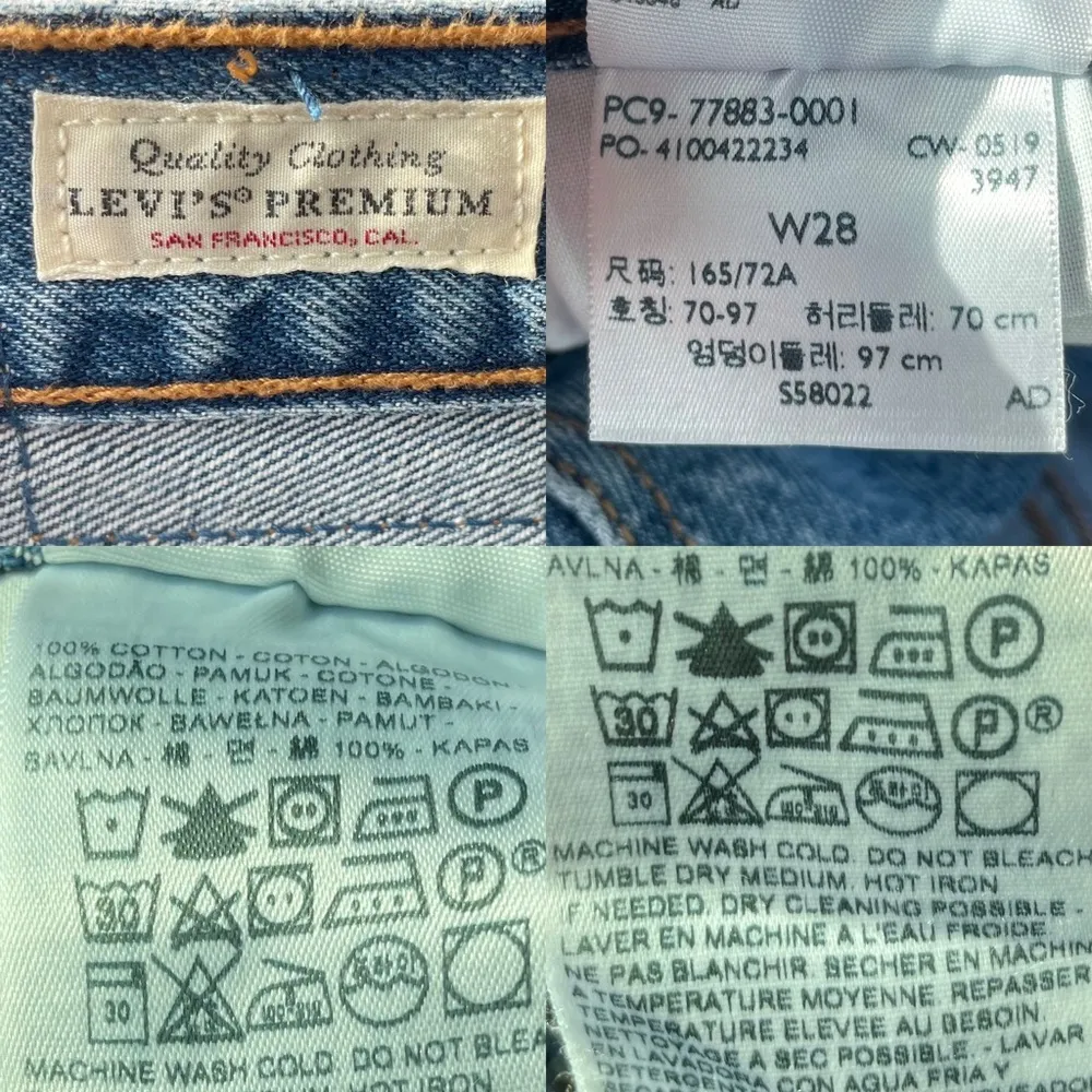 Levi’s Womens Denim Jean Skirt Pencil Blue Jean Front Slit Casual Size 28 - Image 10