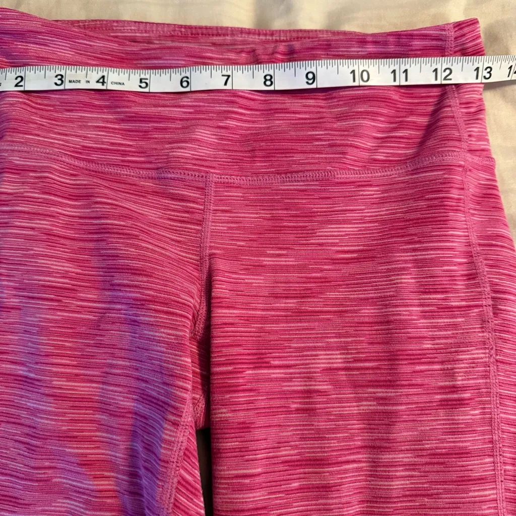 Athleta Women Size S Tall Energy Chaturanga Legging Cropped Capri Pink Space Dye - Image 7
