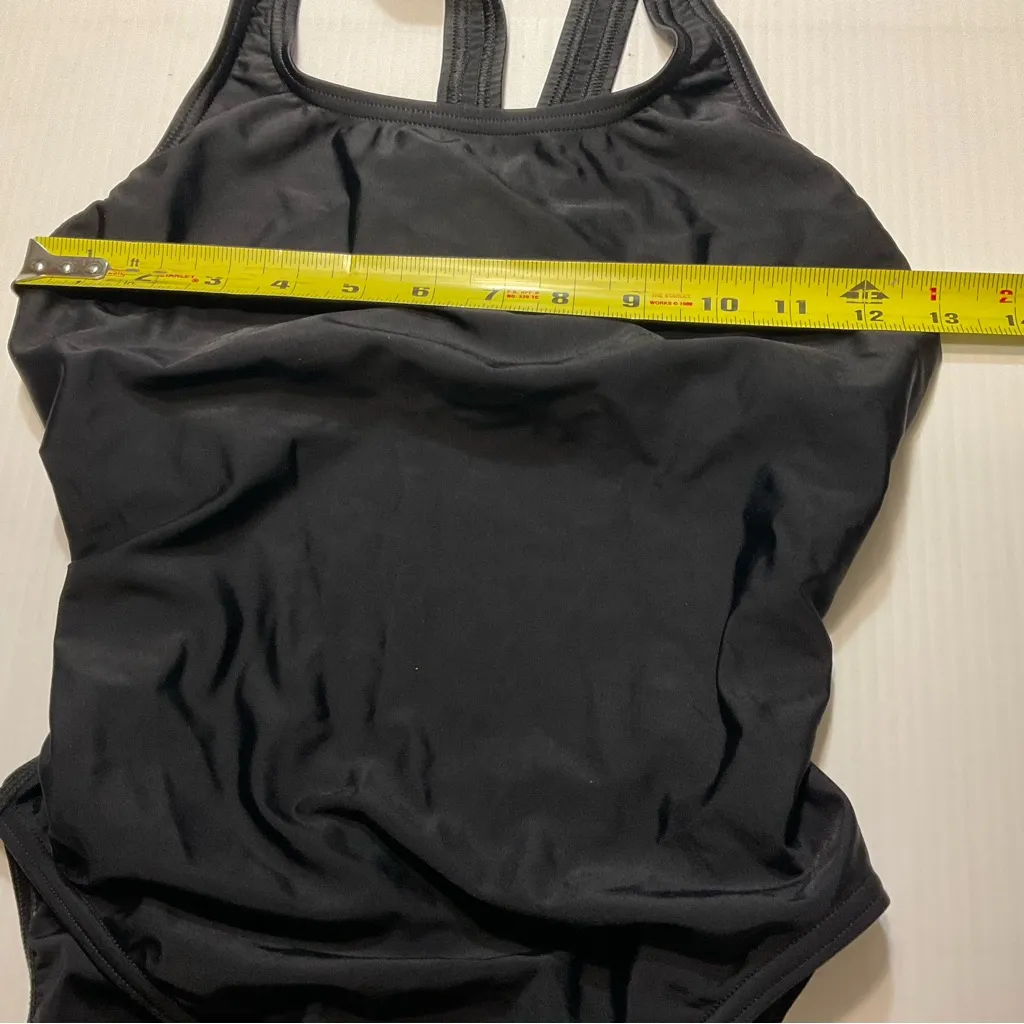 Speedo Women’s One Piece Swimsuit Sz 8/34 Black - Image 3