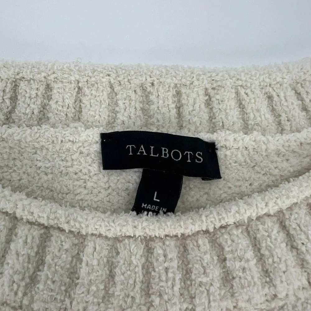 Talbots Womens Sweater Size Large Colorblock Pullover Soft Spring Blue Teal - Image 3