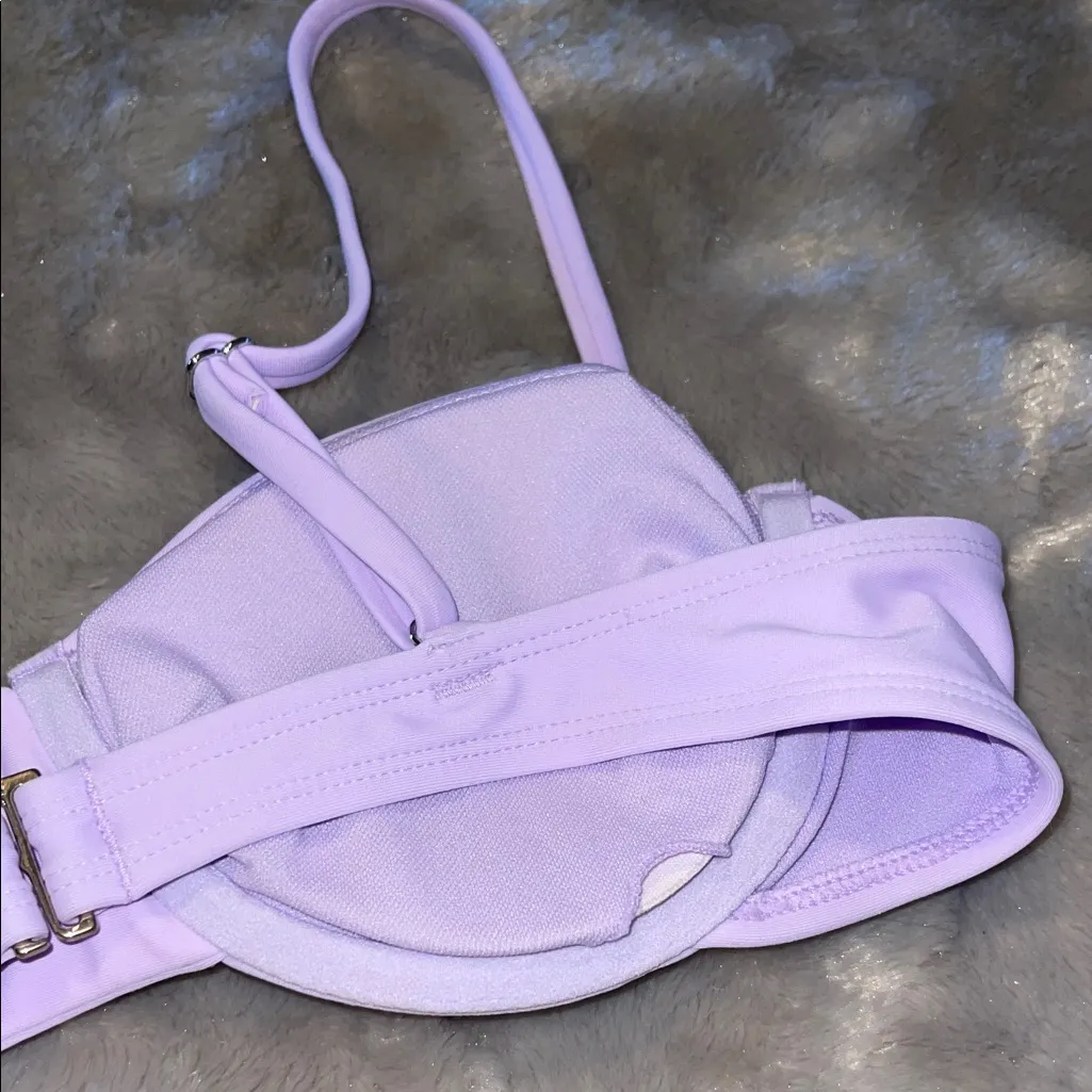 Xhilaration  Lavender Bikini Top - Underwire, Size M, Adjustable Straps - Image 8