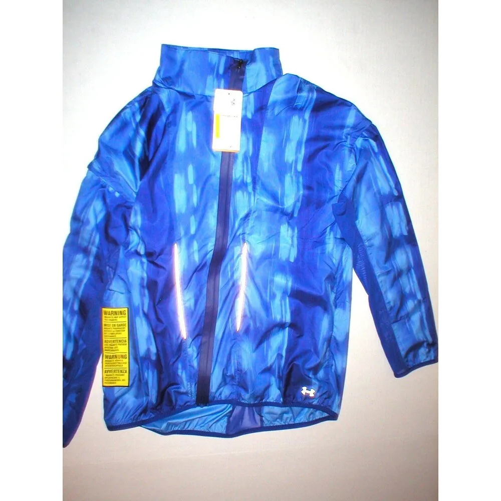 New Womens Under Armour Storm L Dark Blue Jacket Rain Vest Run All Season NWT - Image 3