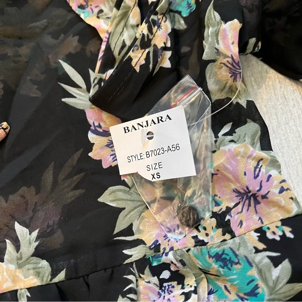 NWT, Banjara Floral Babydoll Mini Dress, Sz XS - Image 12