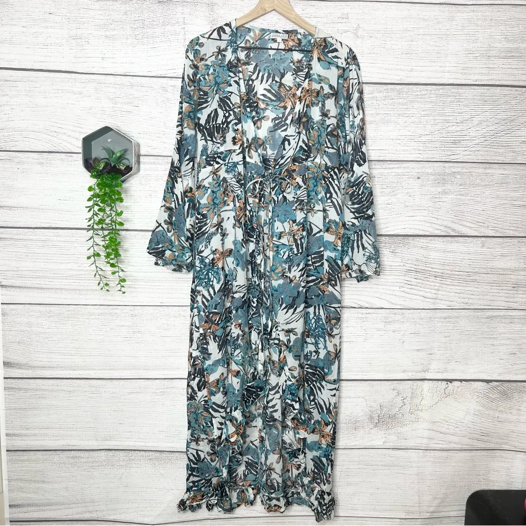 Debbie Katz Zara Floral Resort Wrap Maxi Dress Swim Cover - Image 16
