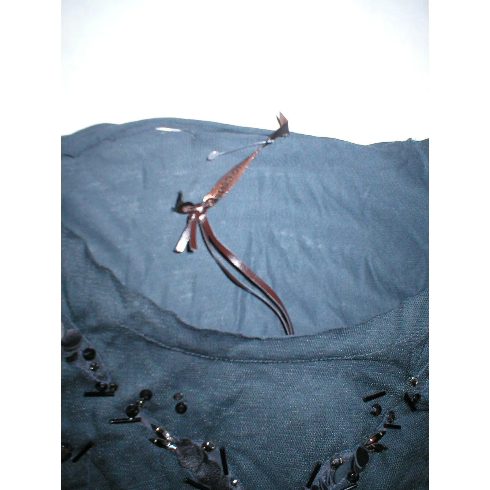 New Womens 10 NWT Roberto Cavalli Gray Lace Crystal Bead Dress 46 Designer Italy - Image 9