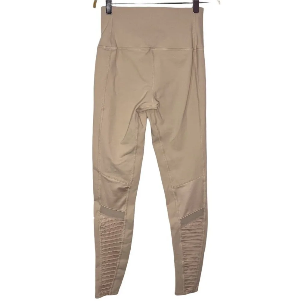 Alo Yoga Leggings Size Small High Waisted Light Pink Dusty Rose Moto Full Length - Image 3