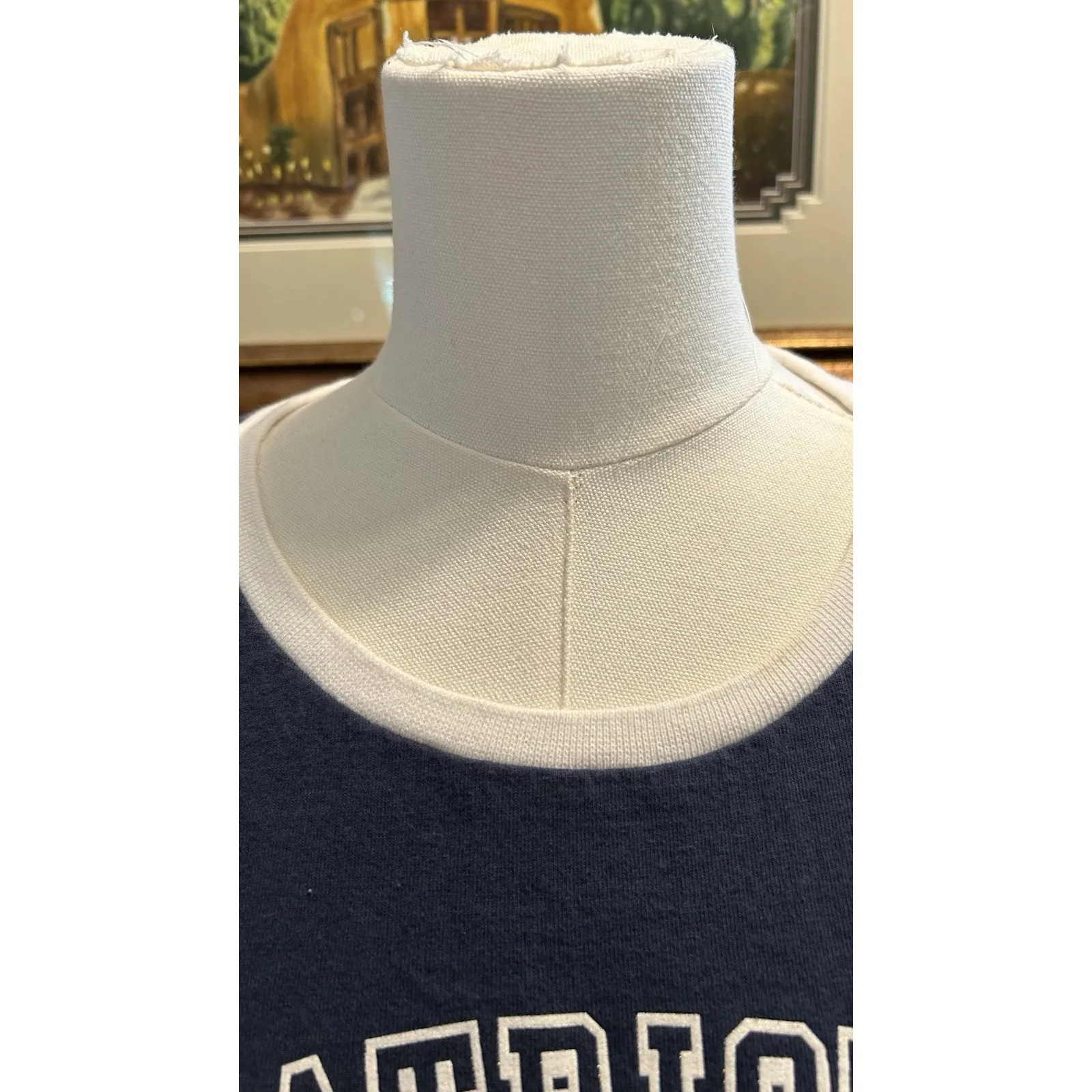 NE Patriots Women's Top XL NFL For Her Football Sports Super Bowl Champions Blue - Image 2