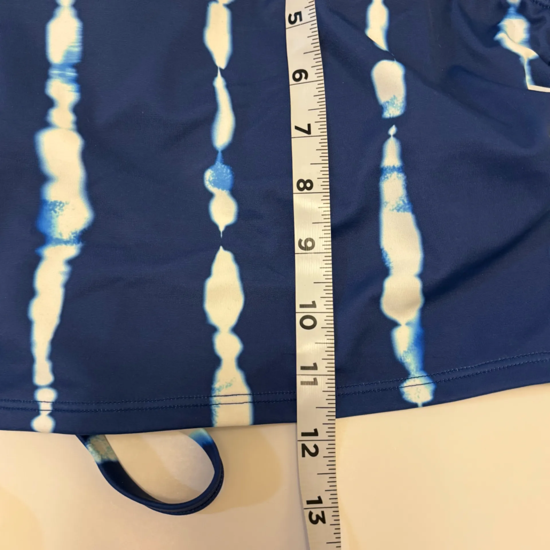 Beach Betty Women's Size 3X Longline Support Swim Top Tie Back Blue New - Image 8