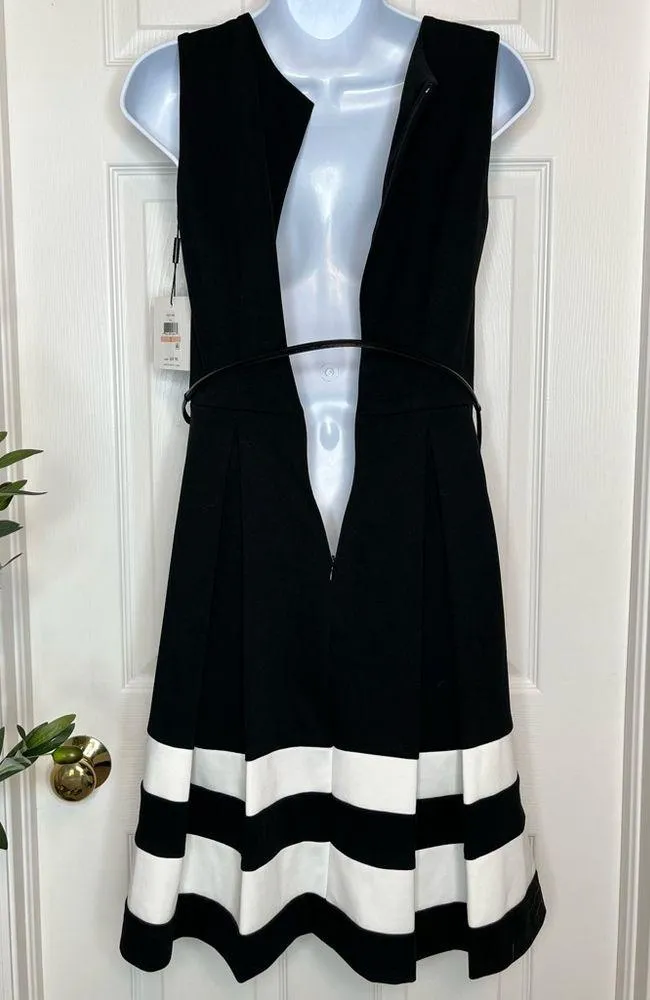 NWT CK black and white pleated dress - Image 5
