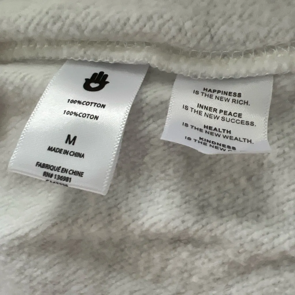 Spiritual gangster off-white sweatpants medium LOVE is the ANSWERin Sides NWOT - Image 8