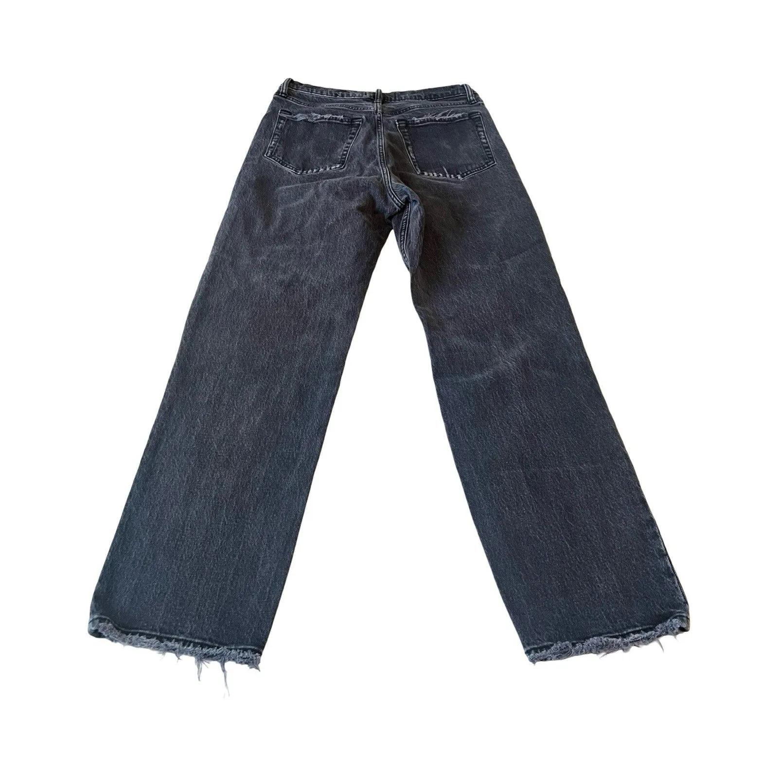 Abercrombie & Fitch Womans 30/10R The Dad High Rise Black Distressed Denim Jeans - Image 6