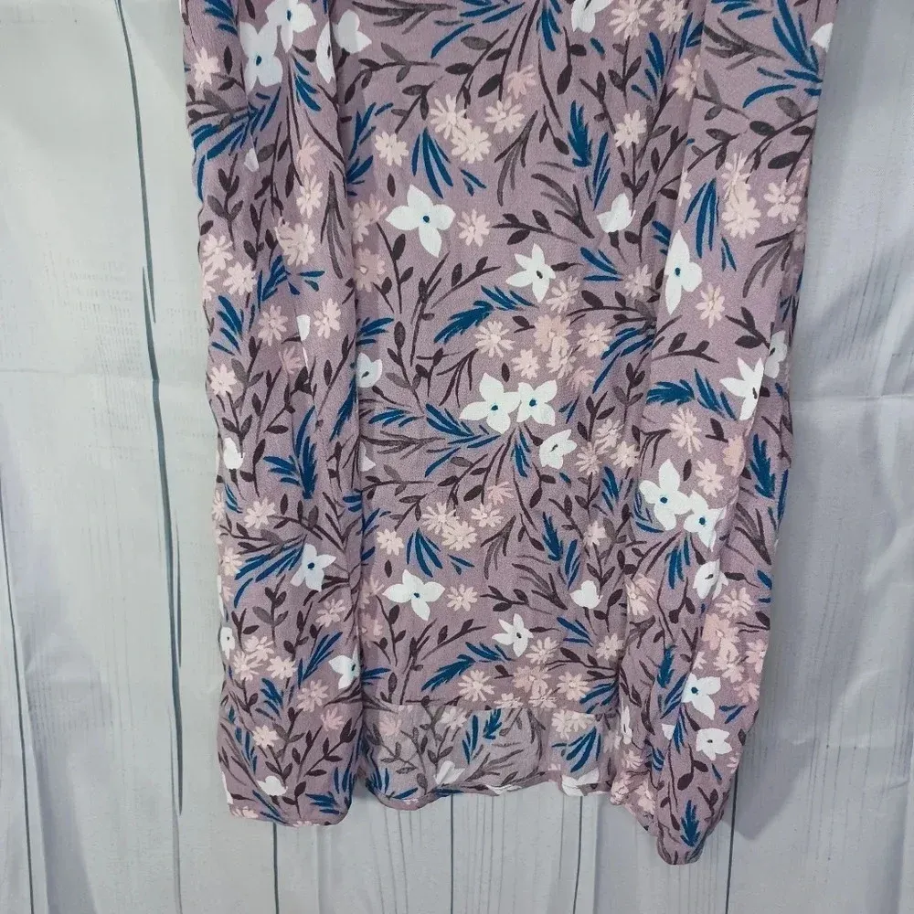 Aeropostale mini purple floral spaghetti strap 90's Y2K dress - Image 7